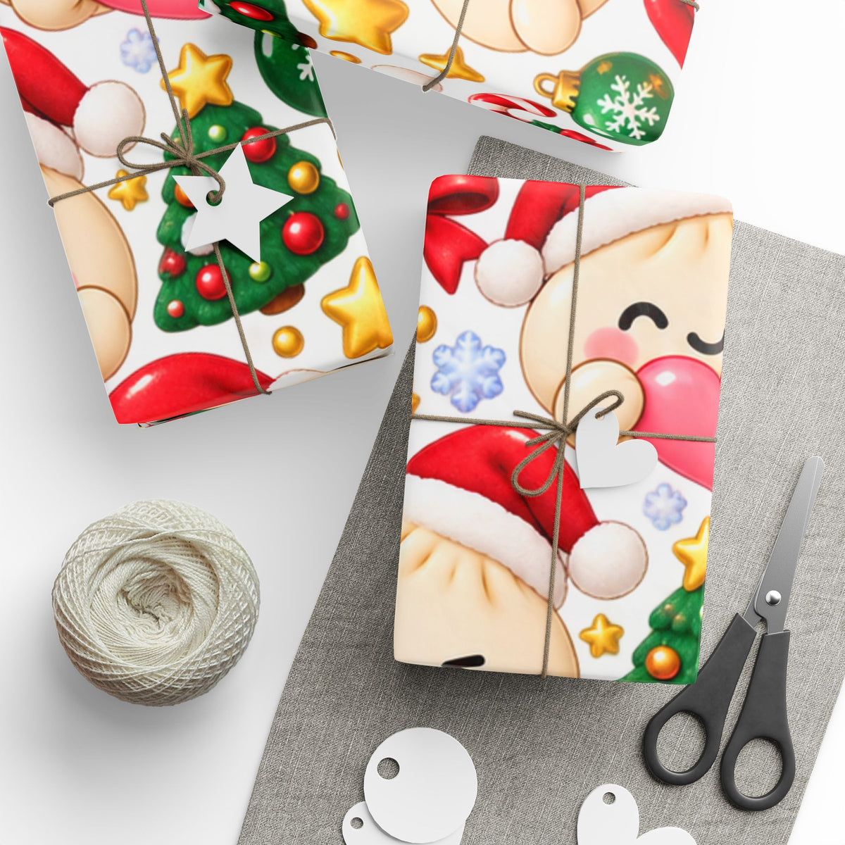 Dumpling & Tree Pattern Wrapping Paper