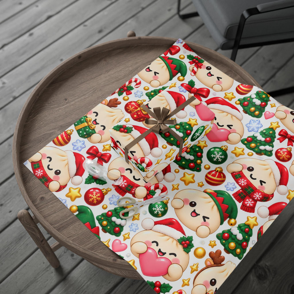 Dumpling & Tree Pattern Wrapping Paper
