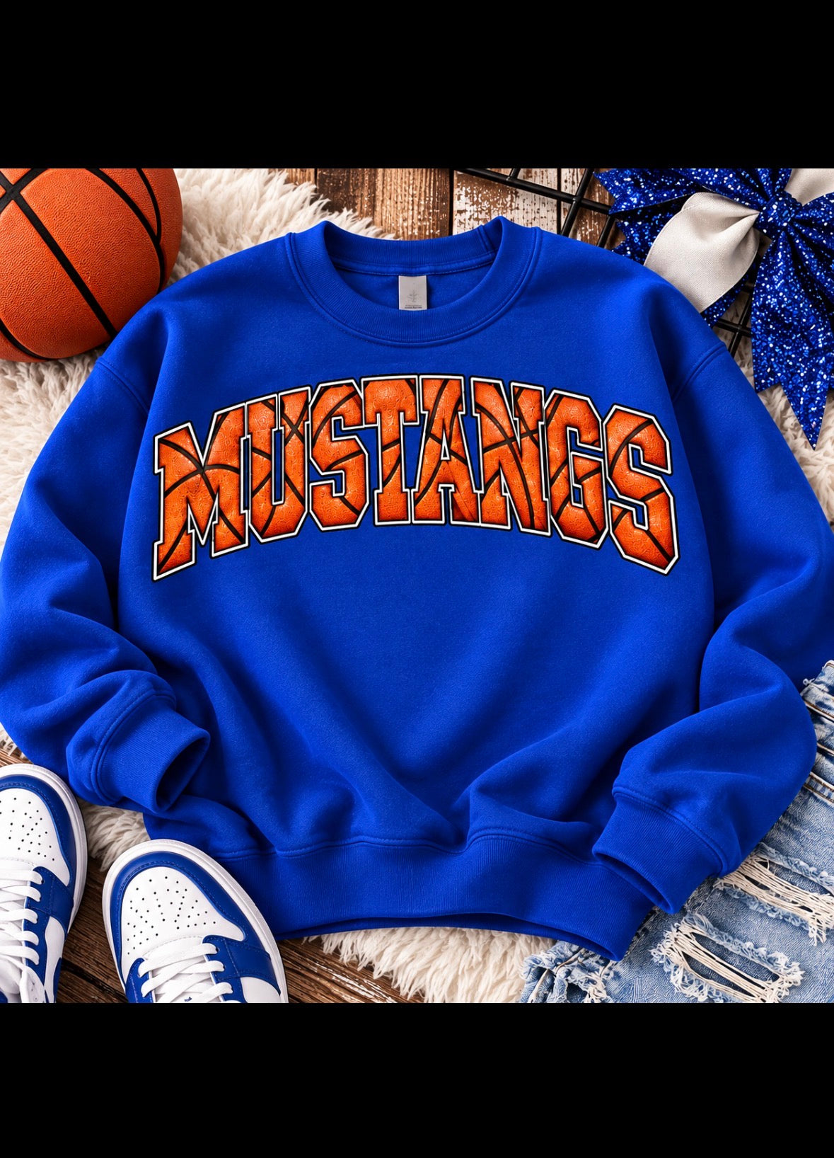 Mustangs Crewneck Sweatshirt (Basketball)