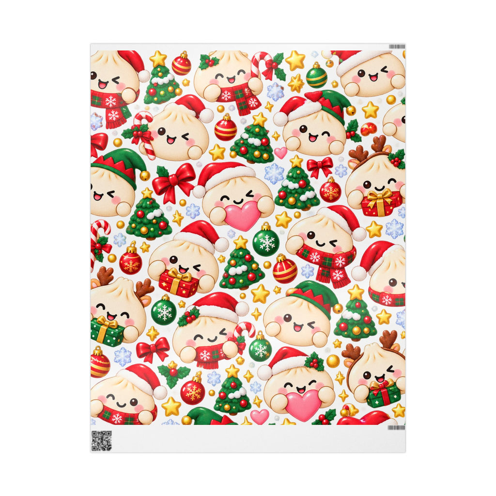 Dumpling & Tree Pattern Wrapping Paper