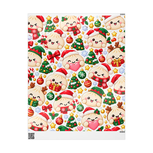 Dumpling & Tree Pattern Wrapping Paper